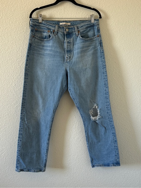 Levi's Denim - Levi’s Big E Wedgie Straight Ankle Jeans Women’s 31 light Wash Blue